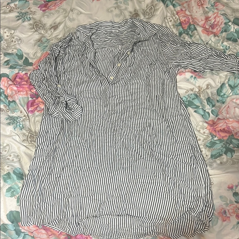 Old Navy Black and White Striped Tunic